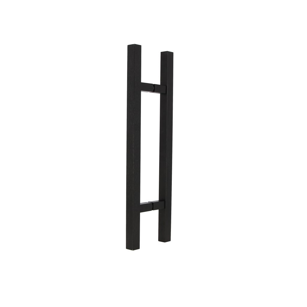 FSR-Design door handle, wood, plain black, rod