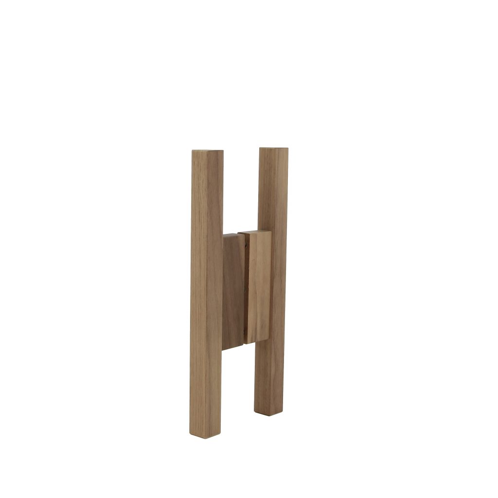 FSR-Design door handle, wood, single-coloured, rod